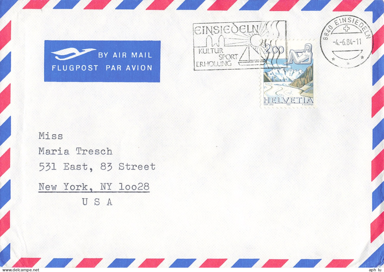 Luftpost-Brief In Die USA (ad0280) - Autres & Non Classés