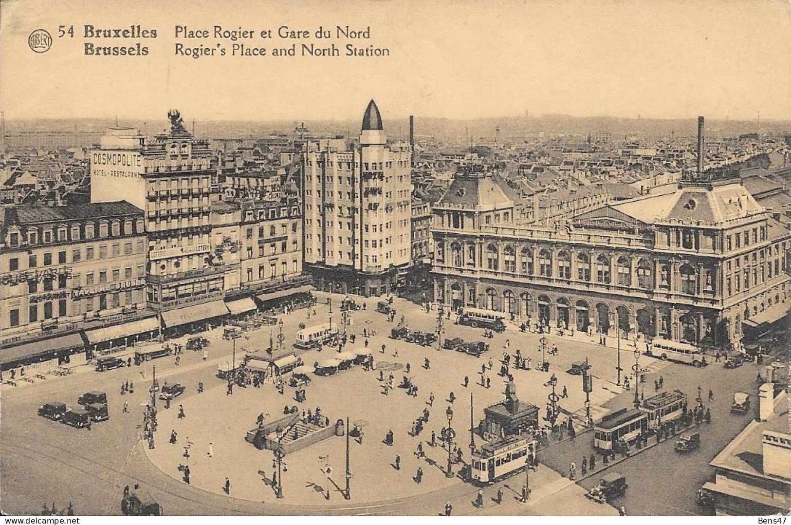 Bruxelles La Gare Du Nord Et Place Rogier   -pas Envoyé - Spoorwegen, Stations