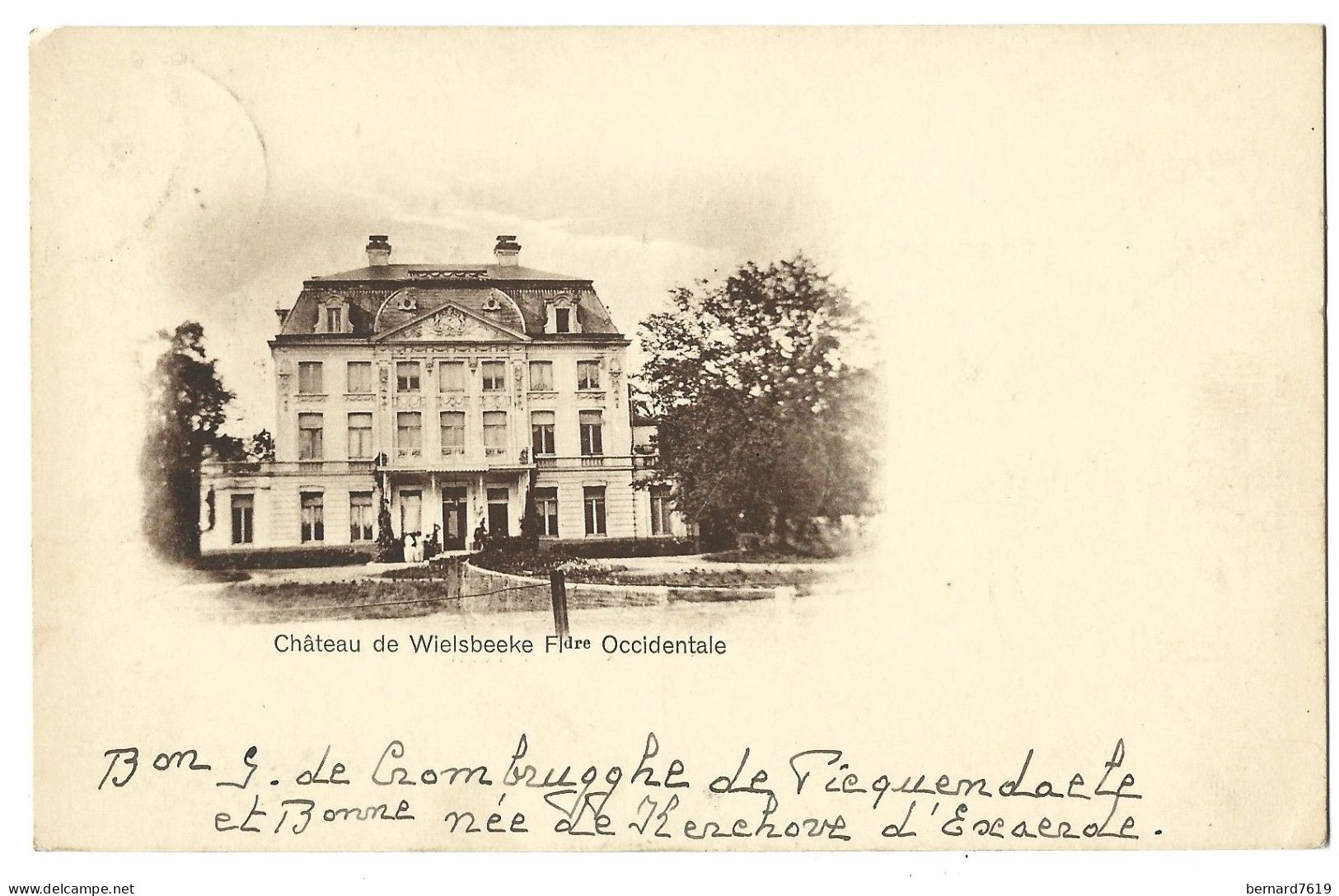 Belgique  -   Wielsbbeke  -  Chateau  De Wielsbeeke -   Wielsbeke -  -  Baron G De Crombrugghe  De Picquedaele Et Baronn - Wielsbeke