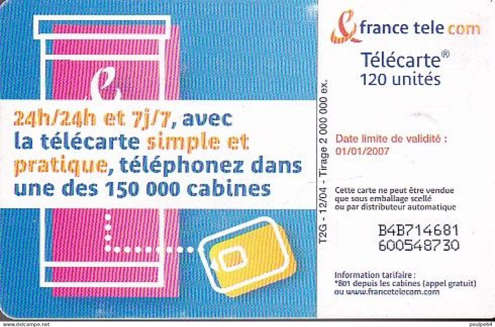 F1341B   12/2004 - MODE D'EMPLOI 4 " CABINE FEMME " - 120 GEM1 - 2004