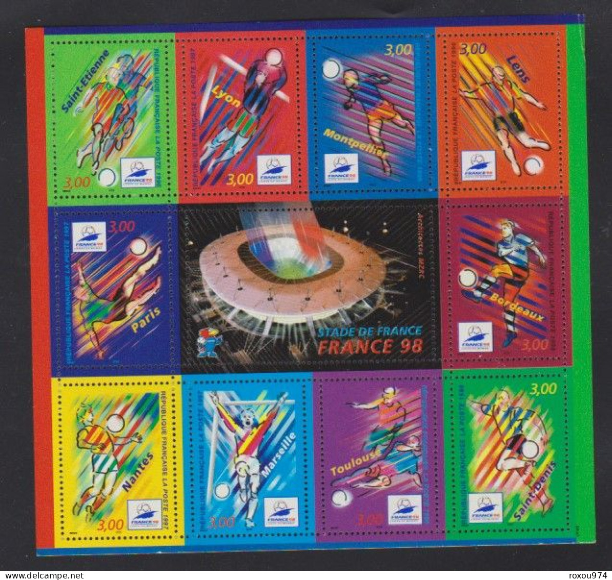ANNEE  1998  COMPLETE     TIMBRES SEULS  +     CARNETS    +    FEUILLETS         SCAN