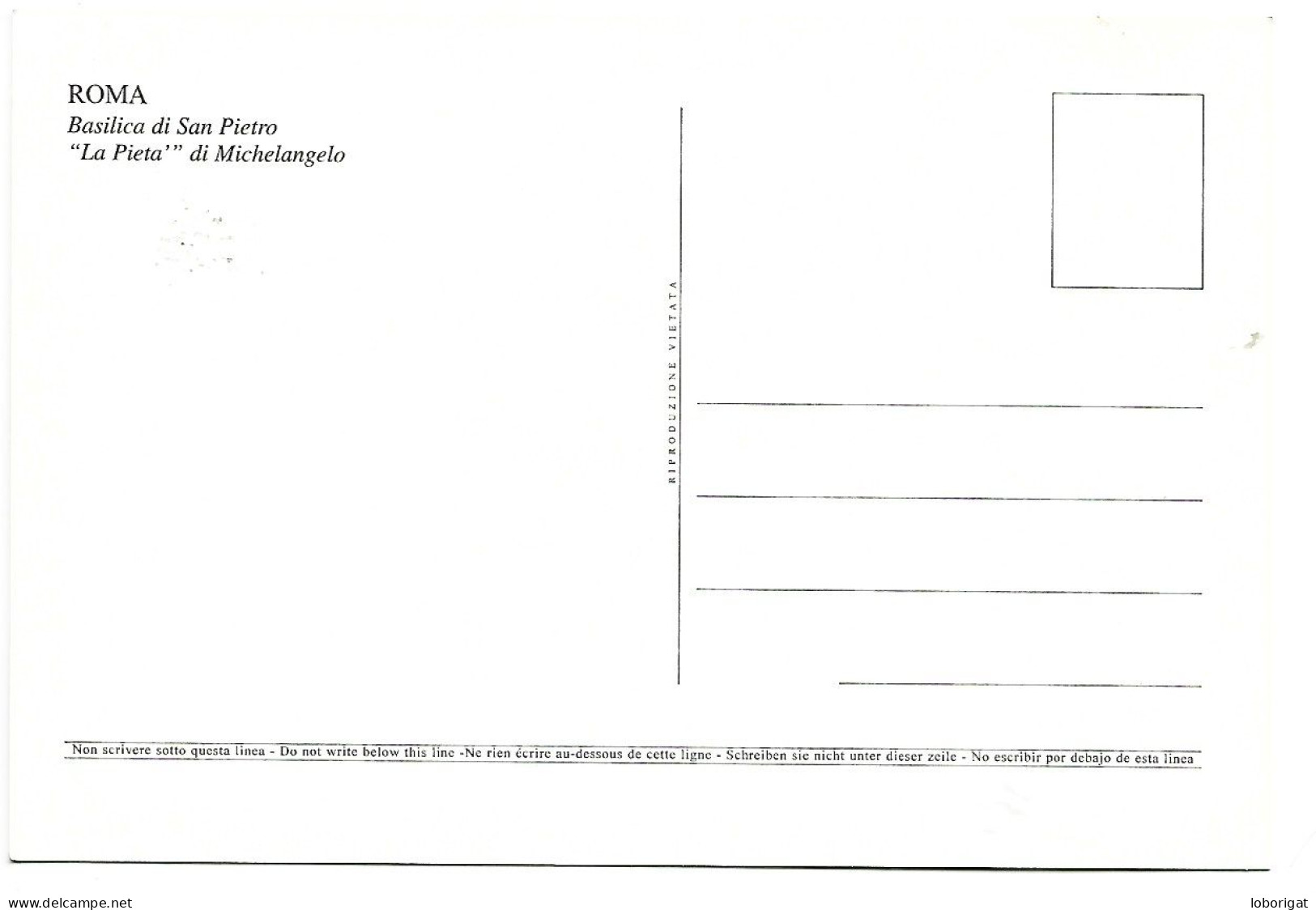 " LA PIETA " / THE PIETA / DIE PIETA,, DI MICHELANGELO NELLA BASILICA DI SAN PIETRO.- ROMA - ( ITALIA ) - Monuments