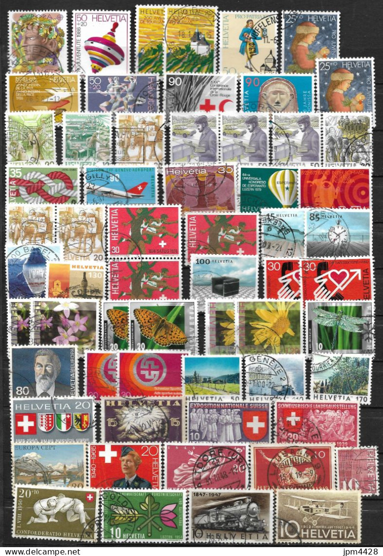 SUISSE - SWITZERLAND - Lot/collection De 418 Timbres  Oblitérés - Nombreux Pro Patria Et Pro Juventute - Collections