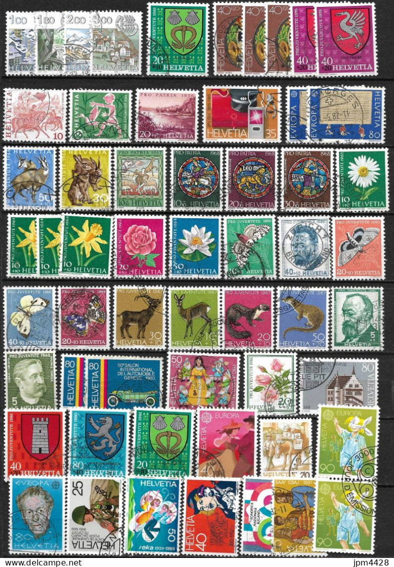 SUISSE - SWITZERLAND - Lot/collection De 418 Timbres  Oblitérés - Nombreux Pro Patria Et Pro Juventute - Sammlungen