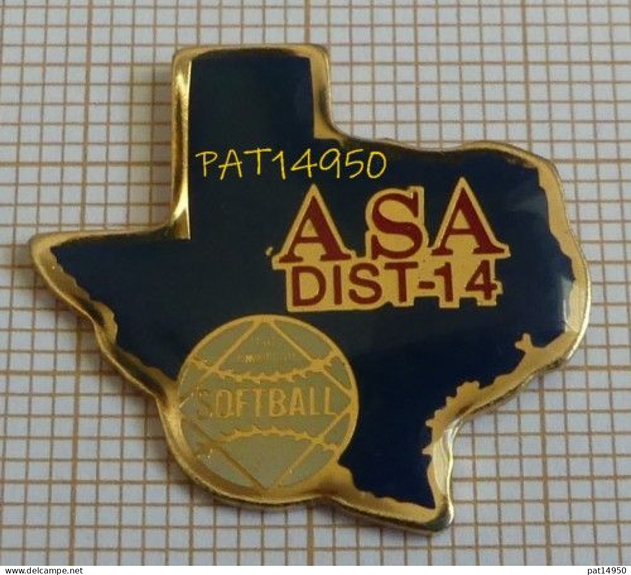 PAT14950 BASEBALL SOFTBALL ASA Dist 14  TEXAS - Honkbal