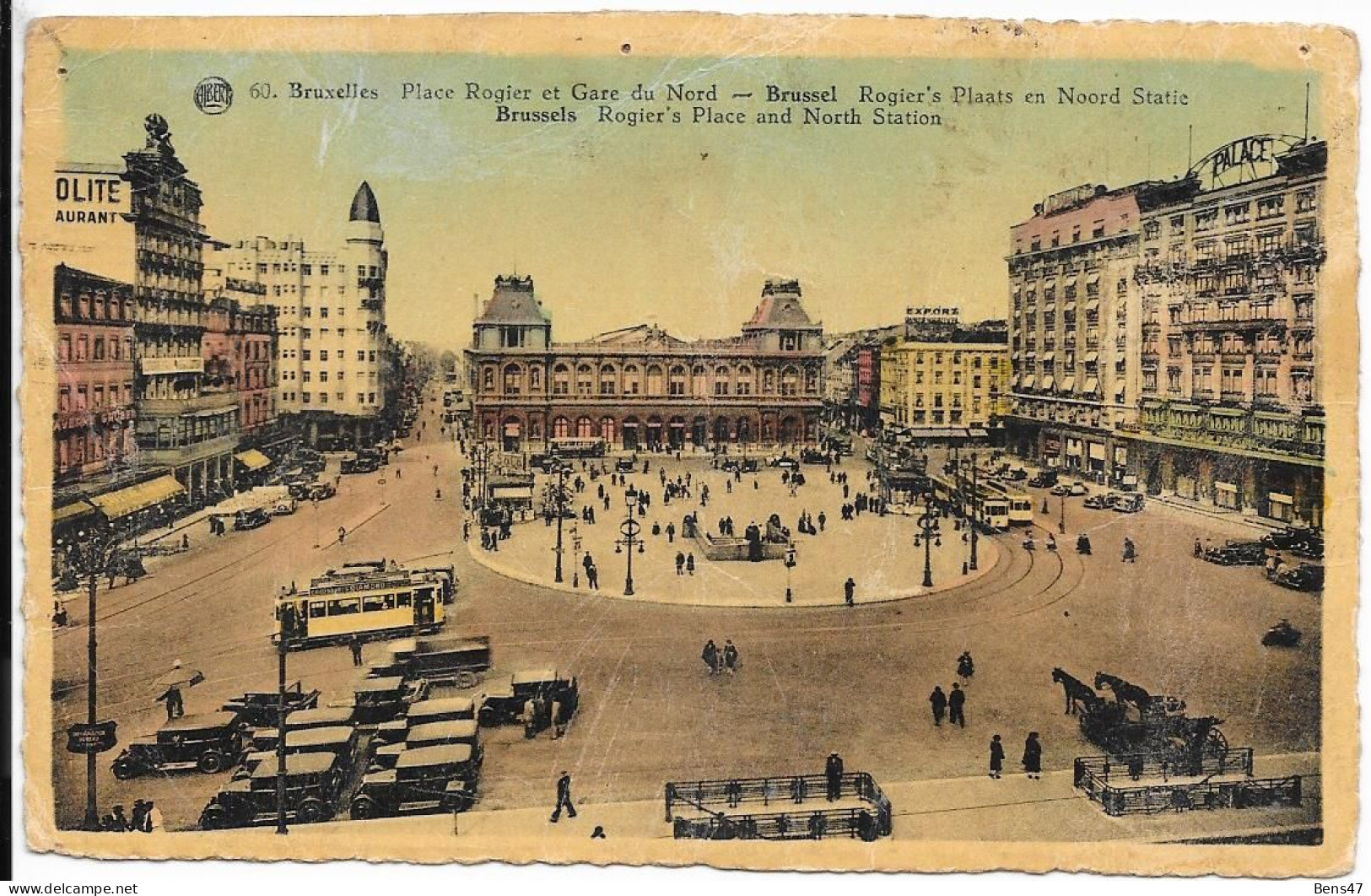 Bruxelles Place Rogier Et Gare Du Nord   Envoyé - Transport (rail) - Stations