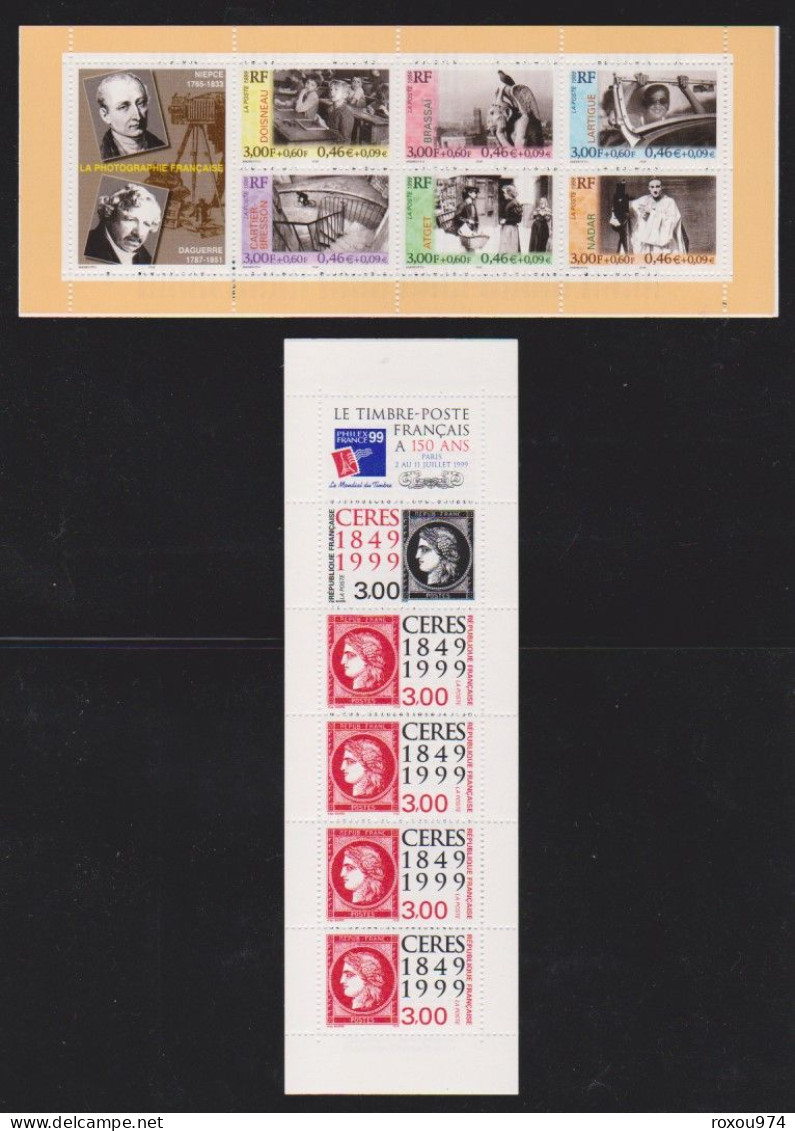 ANNEE  1999  COMPLETE     TIMBRES SEULS    +    CARNETS    +     FEUILLETS     10  SCAN - 1990-1999