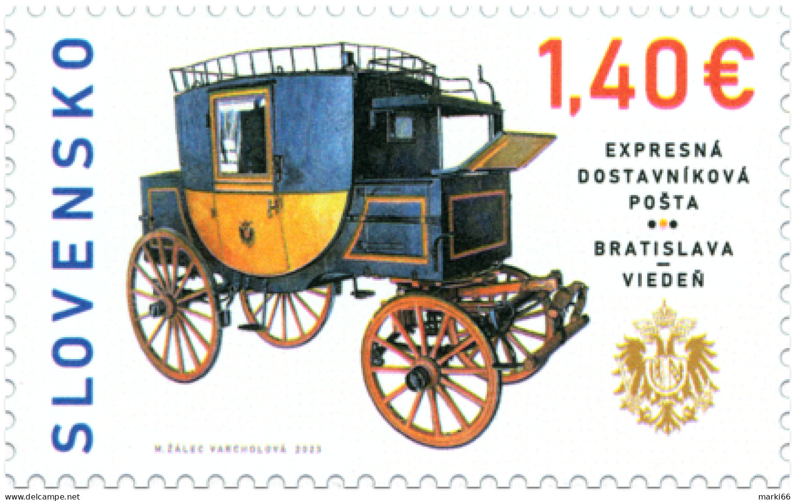 Slovakia - 2023 - 200th Anniversary Of Regular Mail Deliveries From Bratislava To Vienna - Mint Stamp - Nuovi