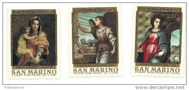 1980 - San Marino 1066/68 Quadri Di A. Del Santo    ++++++ - Madonne