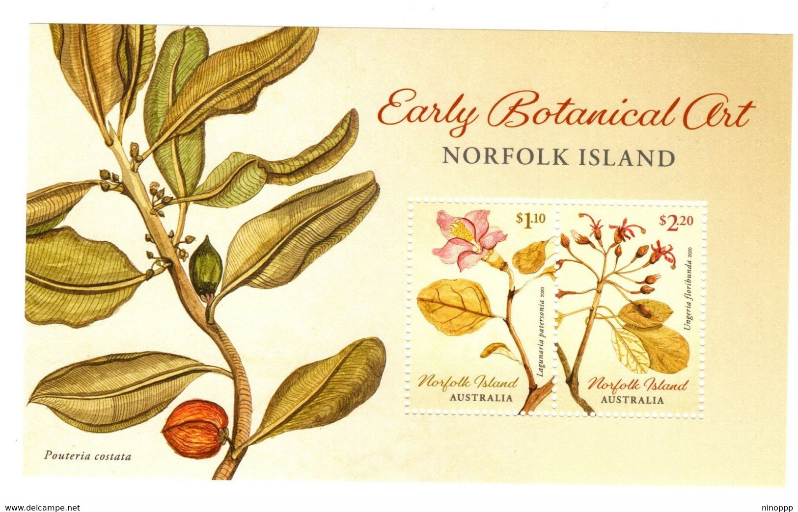 Norfolk Island 2020 Early Botanic Art, Miniature Sheet MNH - Cocos (Keeling) Islands