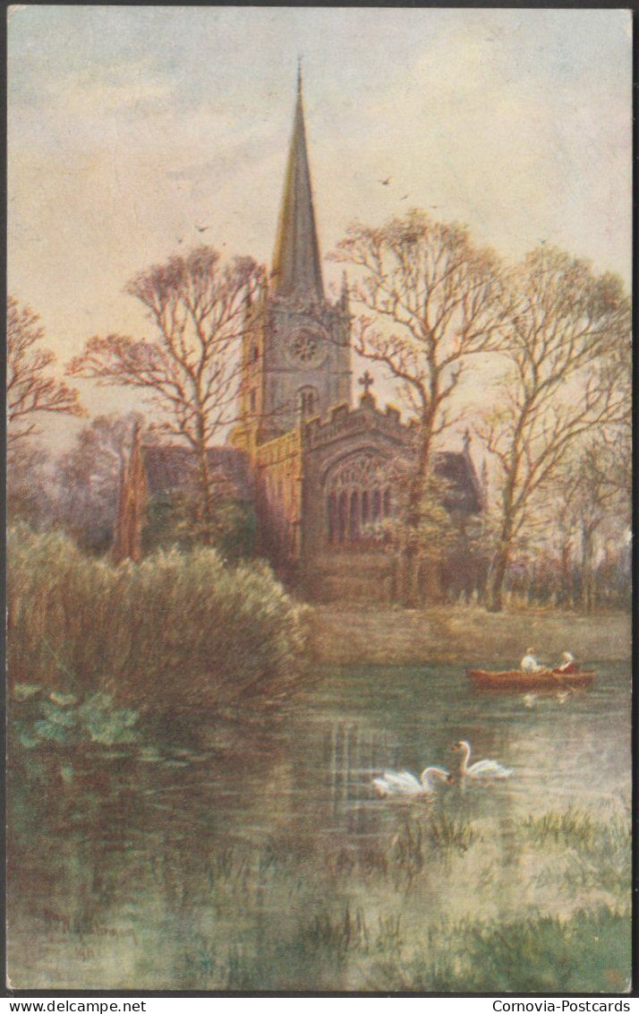 Church & River, Stratford-on-Avon, C.1910s - Salmon Postcard - Stratford Upon Avon