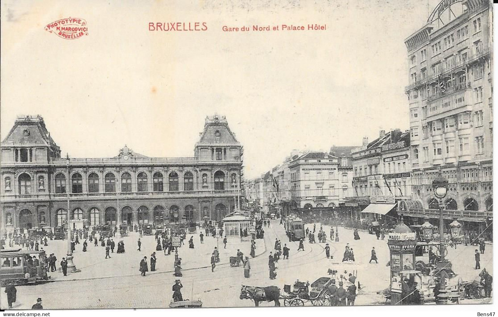 Bruxelles Gare Du Nord   Et Palace Hôtel  -pas Envoyé - Transport (rail) - Stations