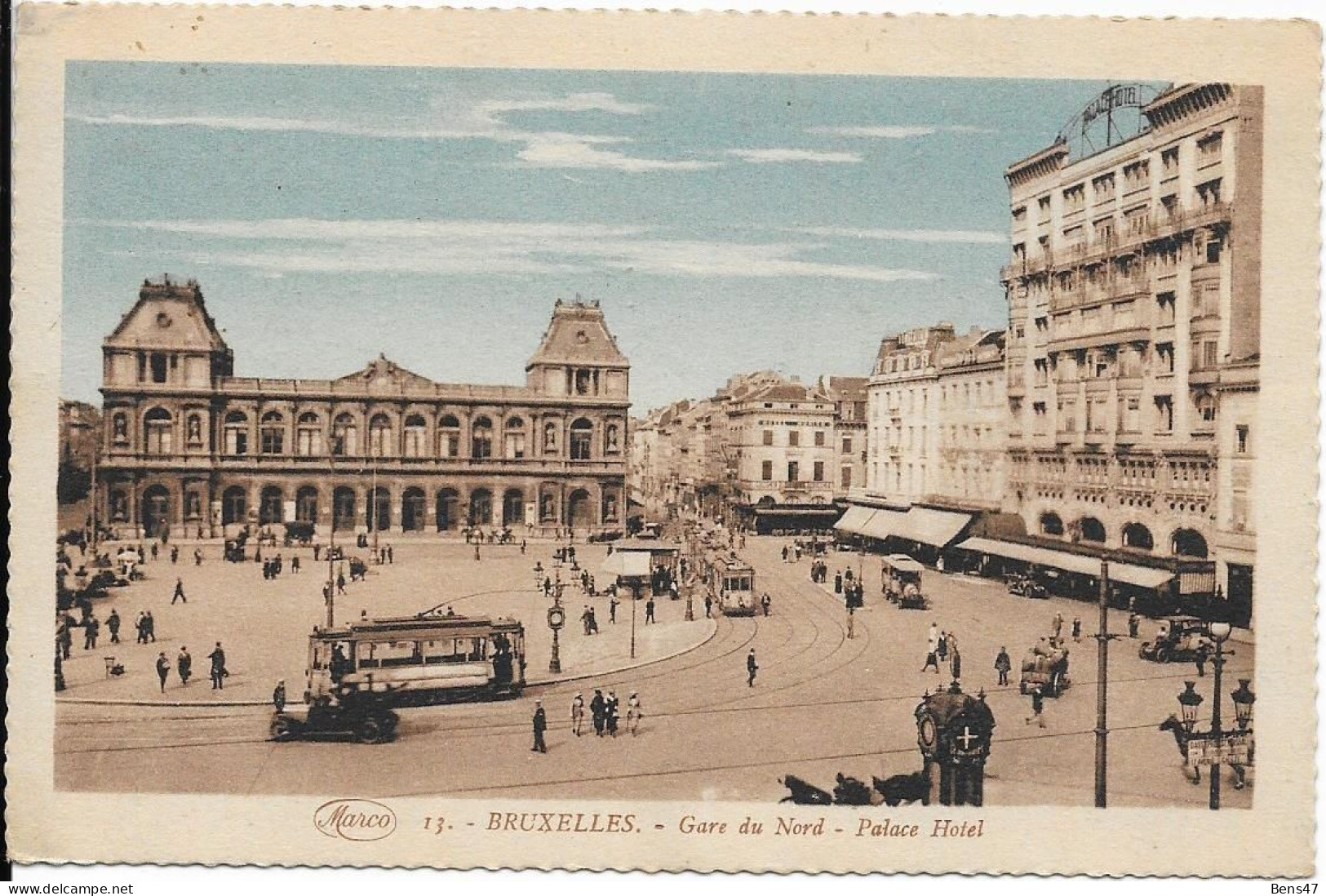 Bruxelles Gare Du Nord   Et  Palace Hôtel  - Envoyé - Chemins De Fer, Gares