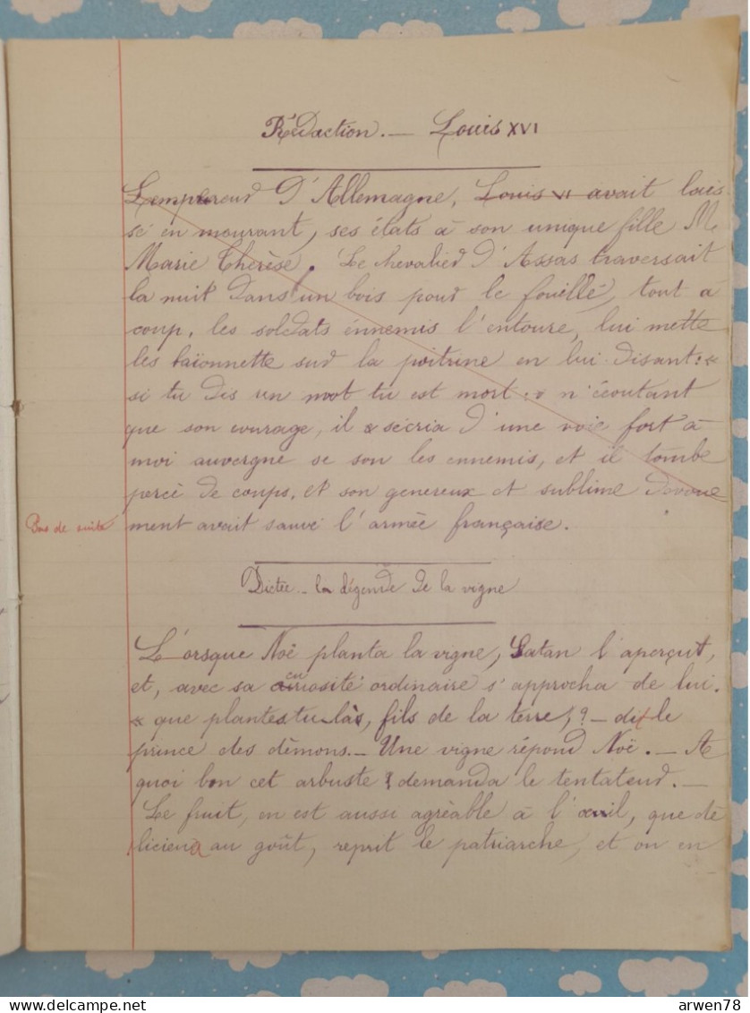 Cahier D'écolier AFFICHE P.L.M. URIAGE LES BAINS 1899 HEUILLET LE GRAND Complet Bien Tenu Belle Ecriture - Book Covers