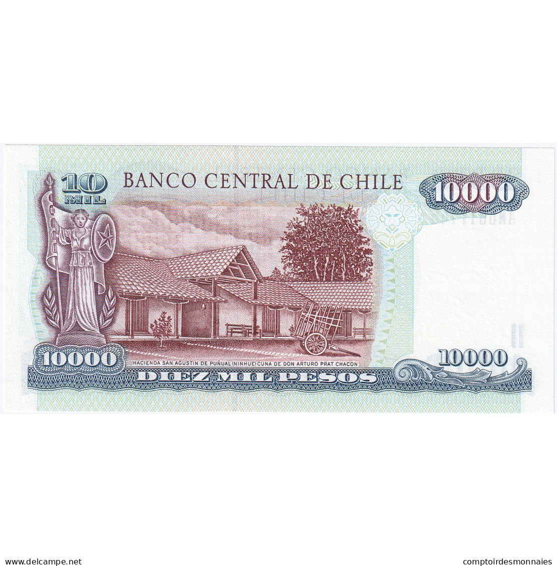 Chili, 10,000 Pesos, 2008, KM:164, NEUF - Chile