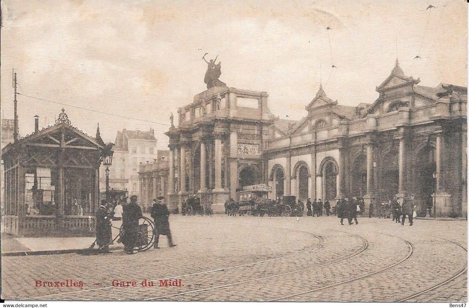 Bruxelles Gare Du Midi   11-3-1907 - Transport (rail) - Stations