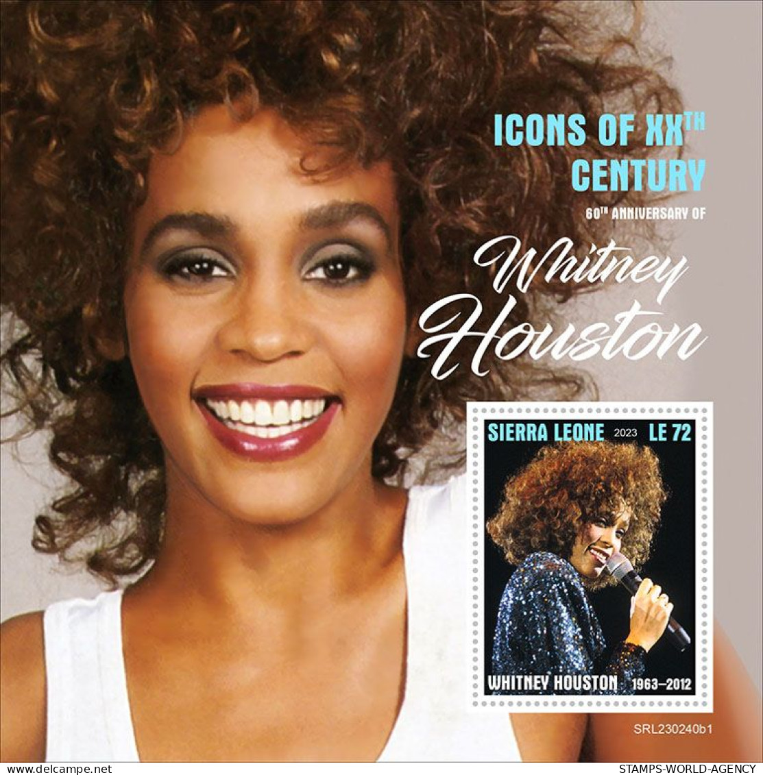 2023-04 - SIERRA LEONE-  WHITNEY HOUSTON I         1V  MNH** - Sänger