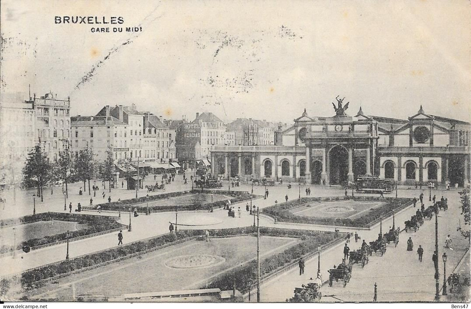 Bruxelles Gare Du Midi  17-8-1913 - Spoorwegen, Stations