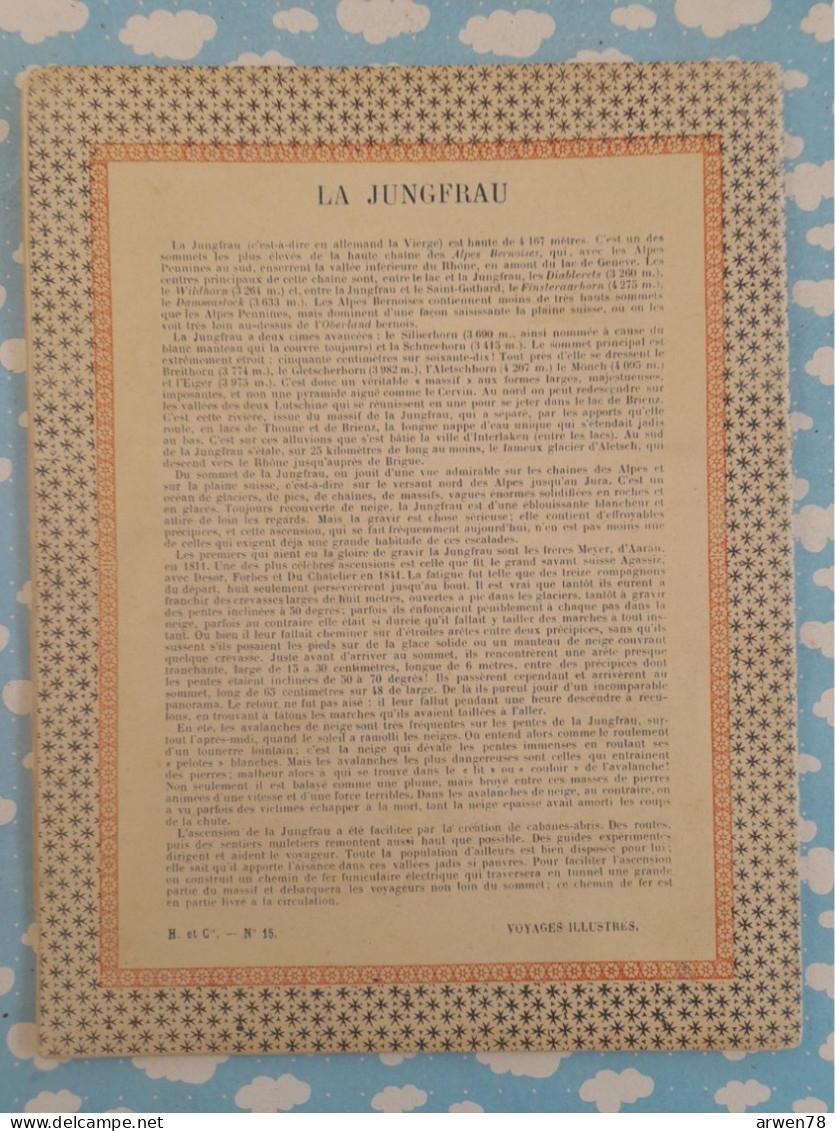 Cahier D'écolier AFFICHE P.L.M. LA JUNGFRAU 1910 HEUILLET LE GRAND Complet Bien Tenu Belle écriture - Protège-cahiers