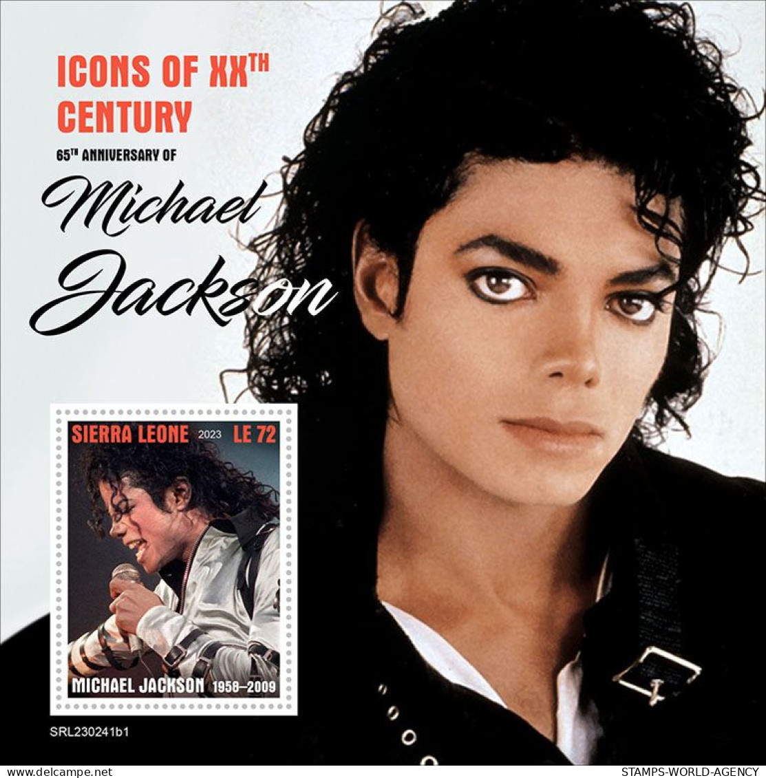 2023-04 - SIERRA LEONE-  MICHAEL JACKSON  I        1V  MNH** - Singers