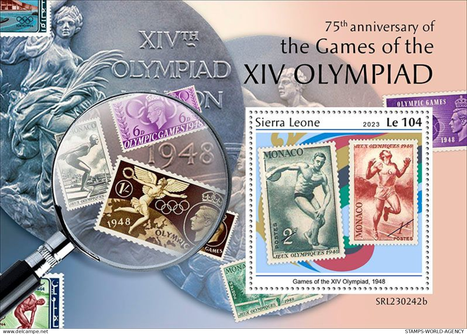 2023-04 - SIERRA LEONE-  XIV OLYMPID I      1V  MNH** - Verano 1948: Londres