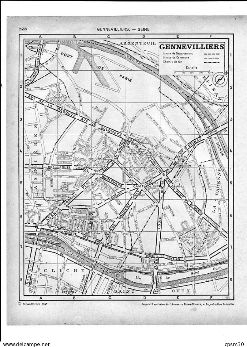 ANNUAIRE - 92 - Département Hauts-de-Seine GENNEVILLIERS Années 1904+1907+1914+1929+1938+1947+1954+1972 édition D-Bottin - Telefoonboeken