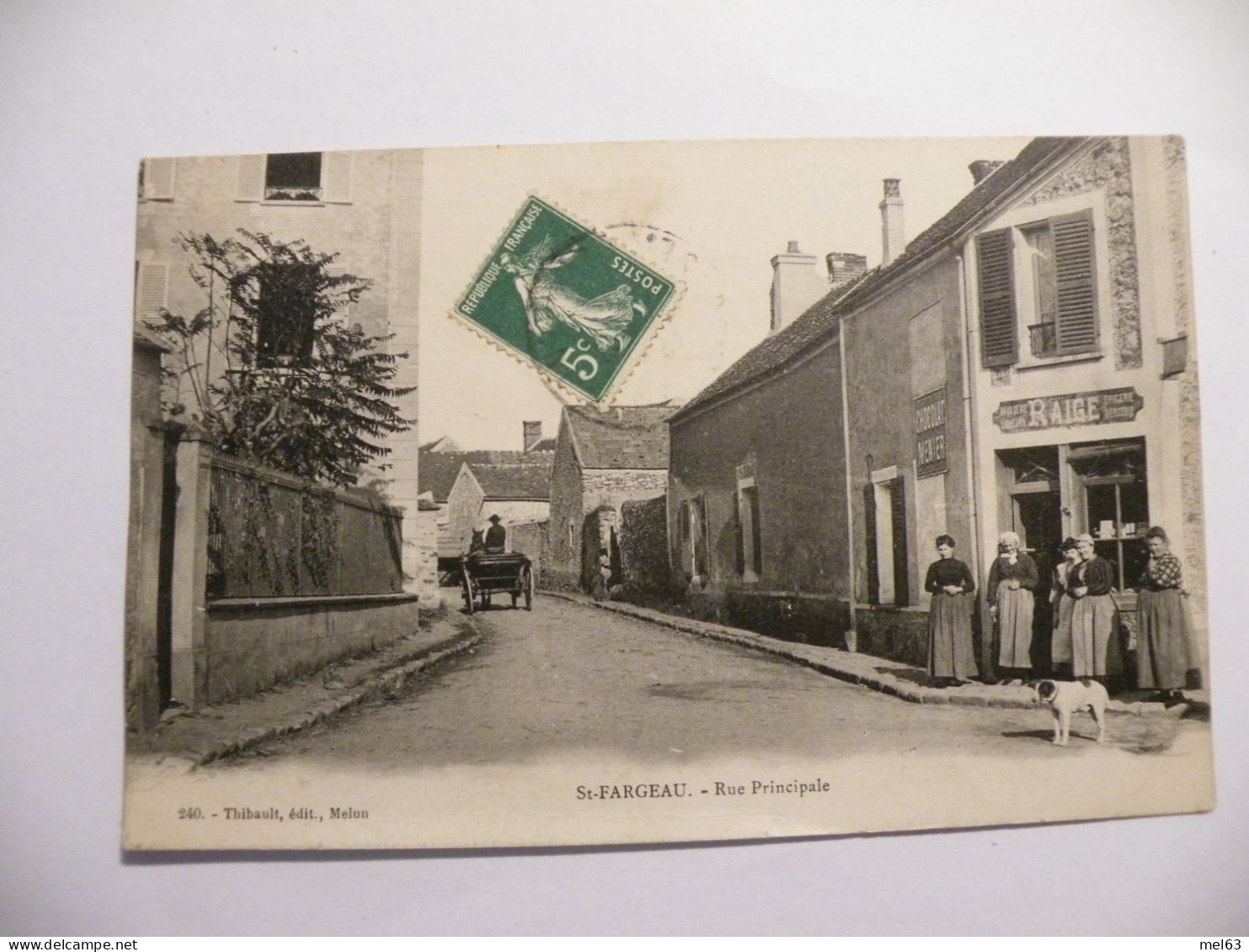 A536 . CPA. 77. St-FARGEAU. (Seine & Marne). Rue Principale. Beau Plan Animé. écrite & Voyagée 1912 - Saint Fargeau Ponthierry