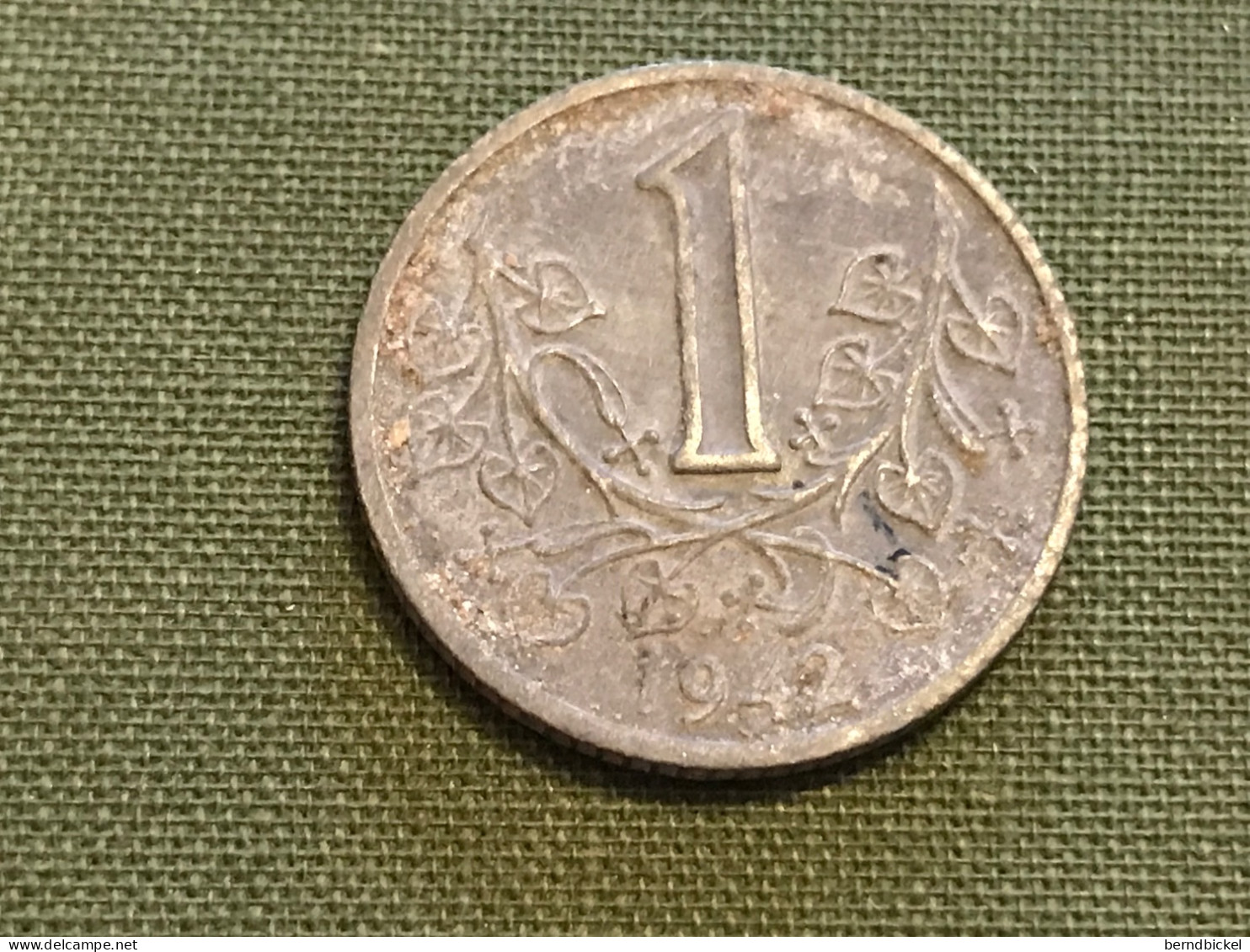 Münze Münzen Umlaufmünze Böhmen Und Mähren 1 Krone 1942 - Military Coin Minting - WWII