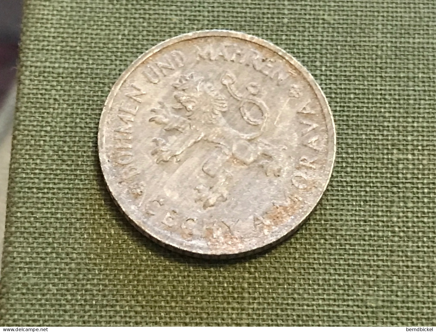 Münze Münzen Umlaufmünze Böhmen Und Mähren 1 Krone 1942 - Acuñes Militares - 2° Guerra Mundial