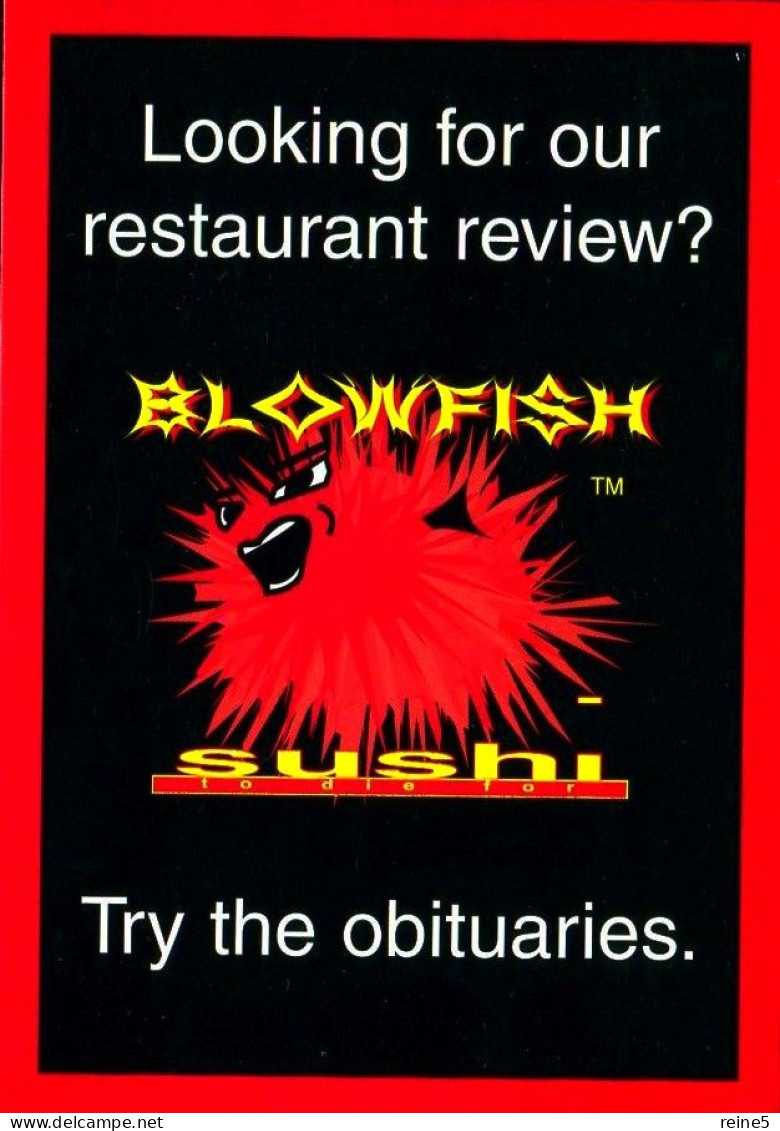 SUSHI RESTAURANT BLOWFISH SUSHI TO DIE FOR à SAN FRANCISCO CARTE EMISE GO CARD USA TRES BON ETAT -REF-IMG907-910-909 - Restaurantes