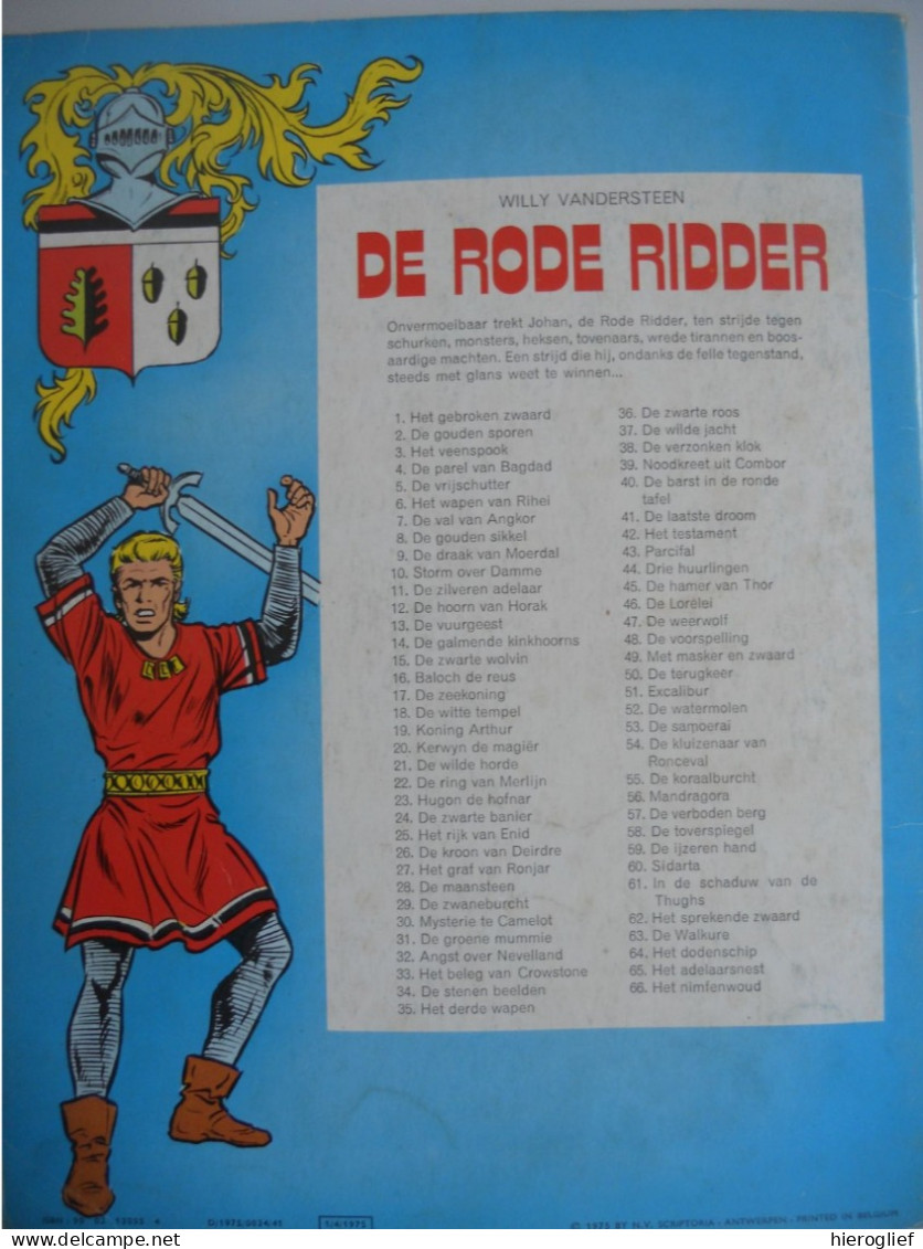 De Rode Ridder   66 - HET NIMFENWOUD - W. Vandersteen EERSTE DRUK 1975 Standaard Uitgeverij - Rode Ridder, De