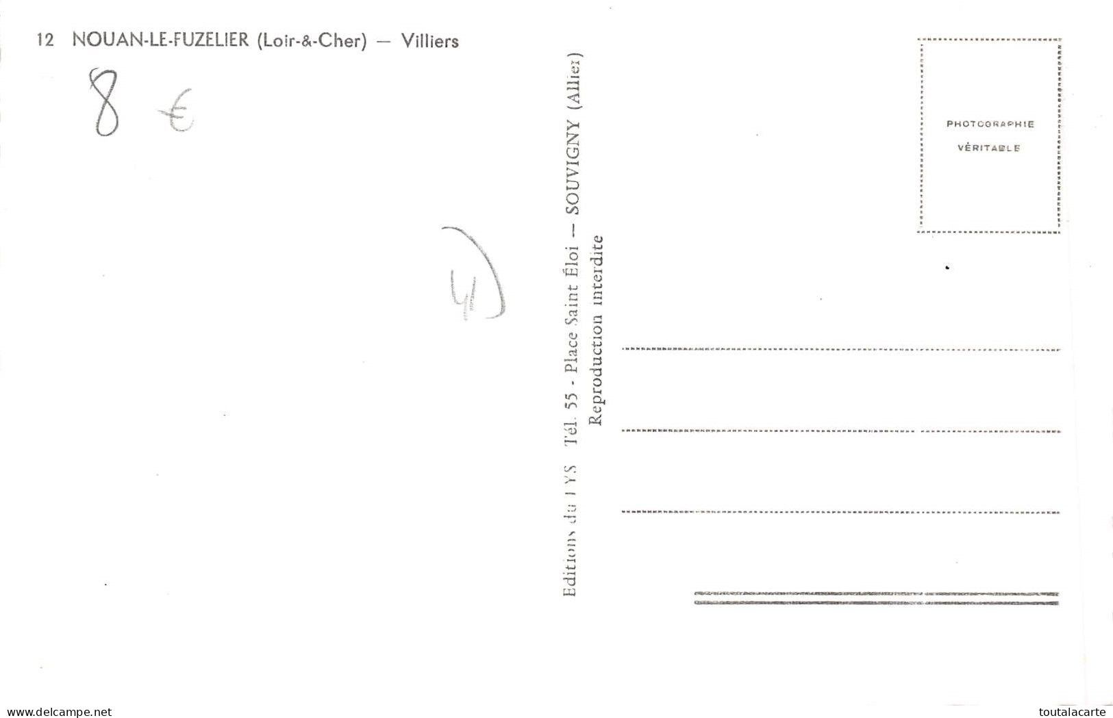 CPSM 41 NOUAN LE FUZELIER VILLIERS  Petit Format - Other & Unclassified