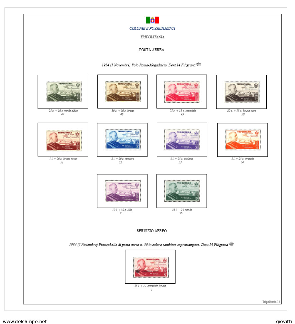 TRIPILITANIA, FOGLI AUTOCOSTRUITI PER ALBUM A 22 ANELLI - Contenitore Per Francobolli