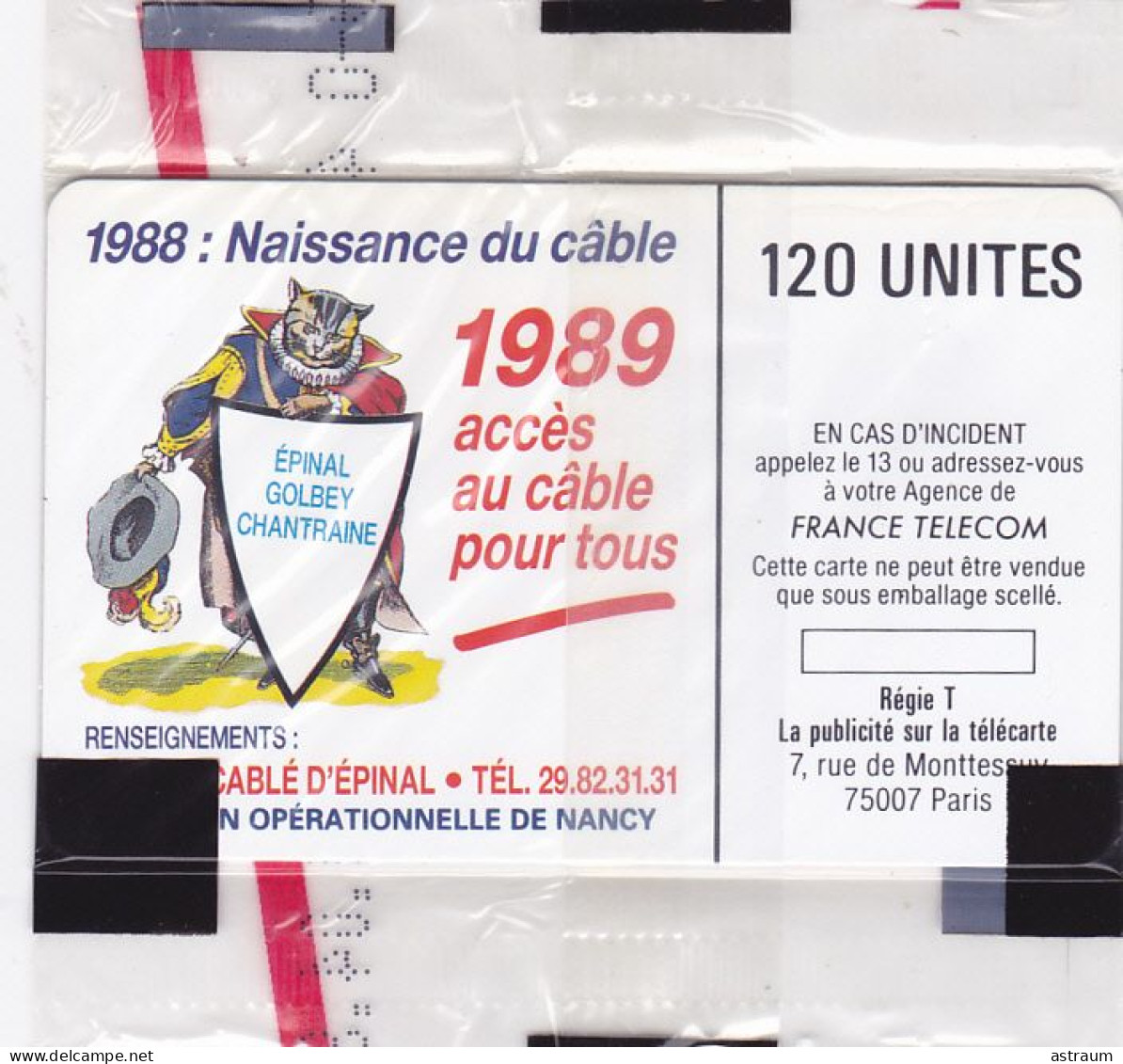 Telecarte Publique F68 NSB - Epinal Cable - 120 U - So2 - 1989 - 9817ex - 1989