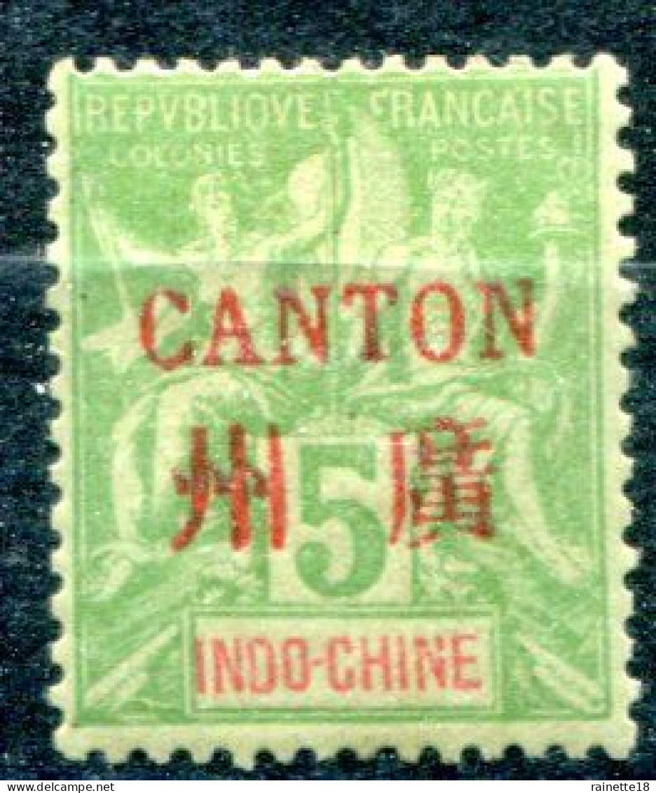 Canton      5 *       Surcharge Rouge - Unused Stamps