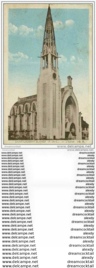 62 SAINT-LAURENT-BLANGY. Eglise 1945 - Saint Laurent Blangy