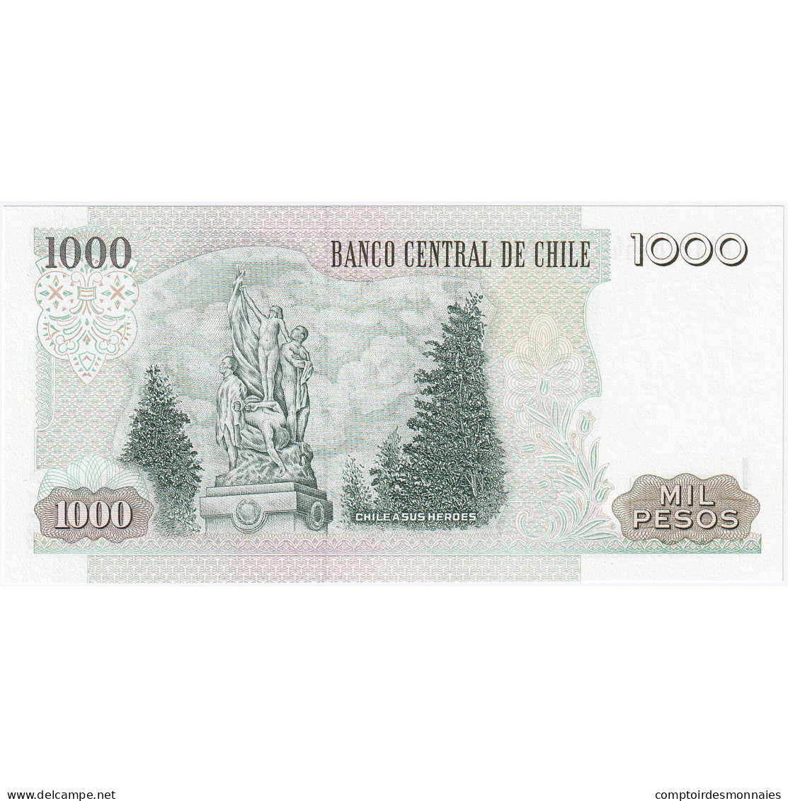 Chili, 1000 Pesos, 2008, KM:154g, NEUF - Chili