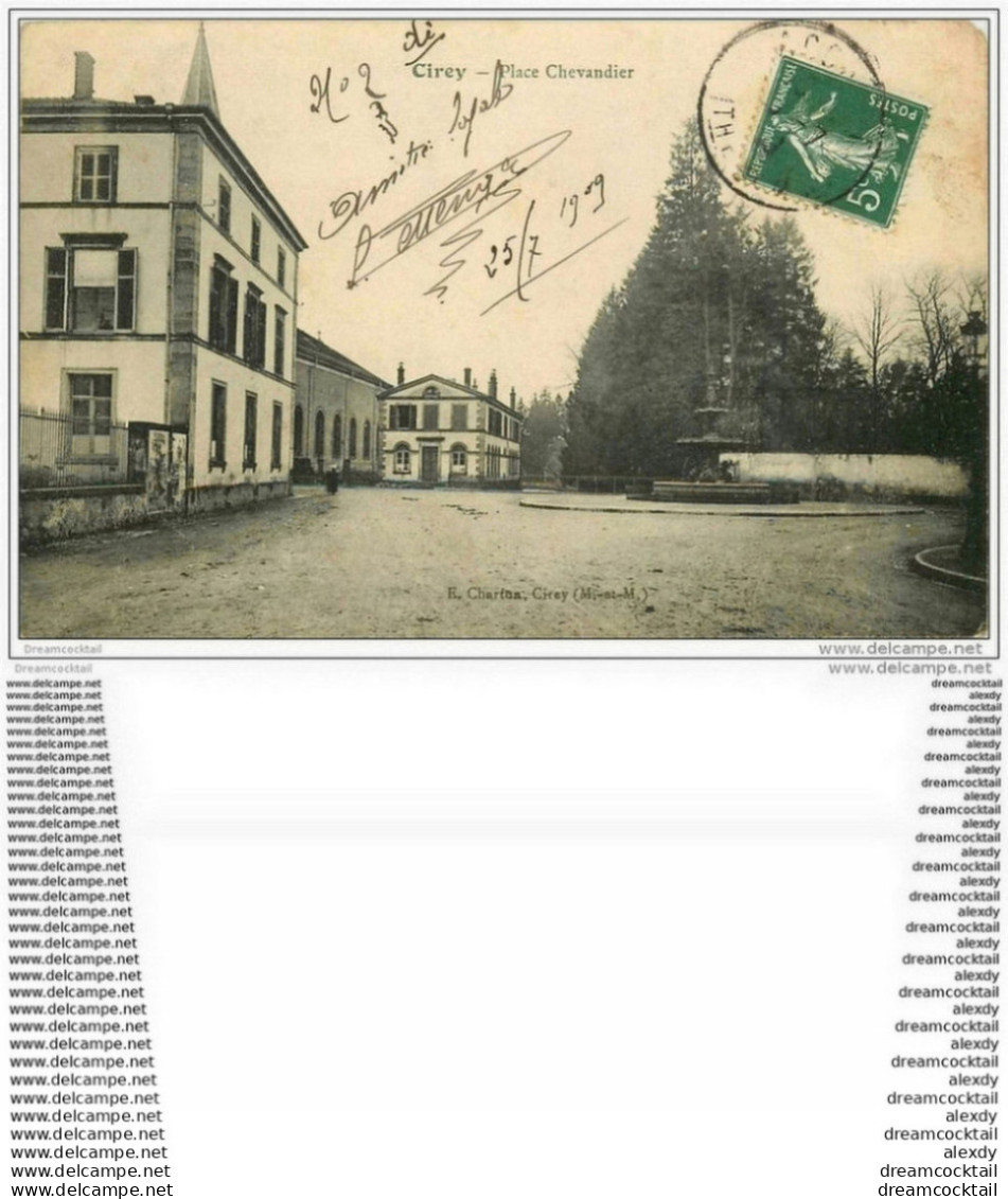 54 CIREY. Place Chevandier 1909 - Cirey Sur Vezouze