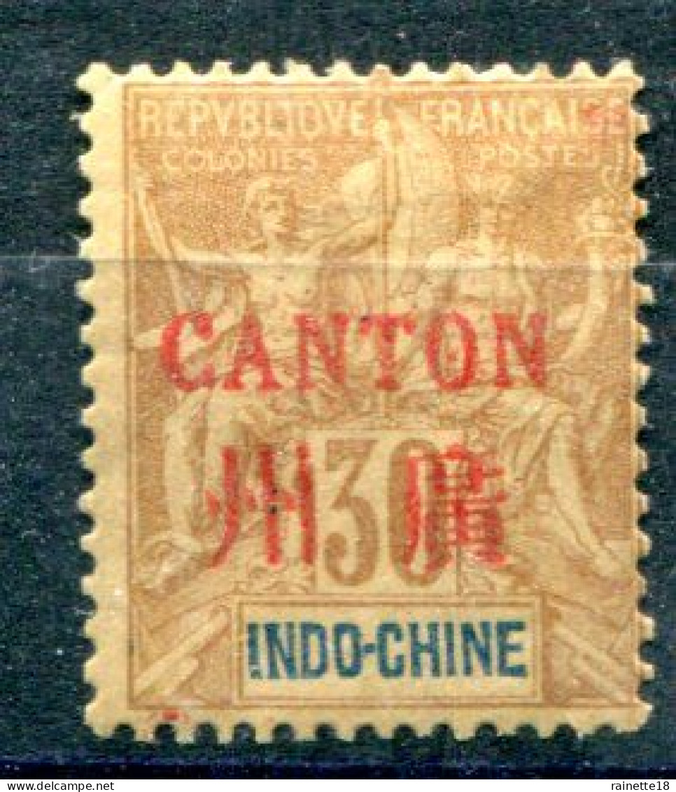 Canton      11 *       Surcharge Rouge - Unused Stamps