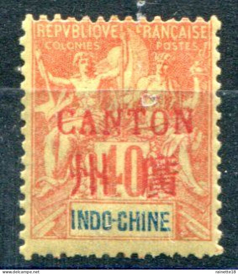 Canton      12 *       Surcharge Rouge - Unused Stamps