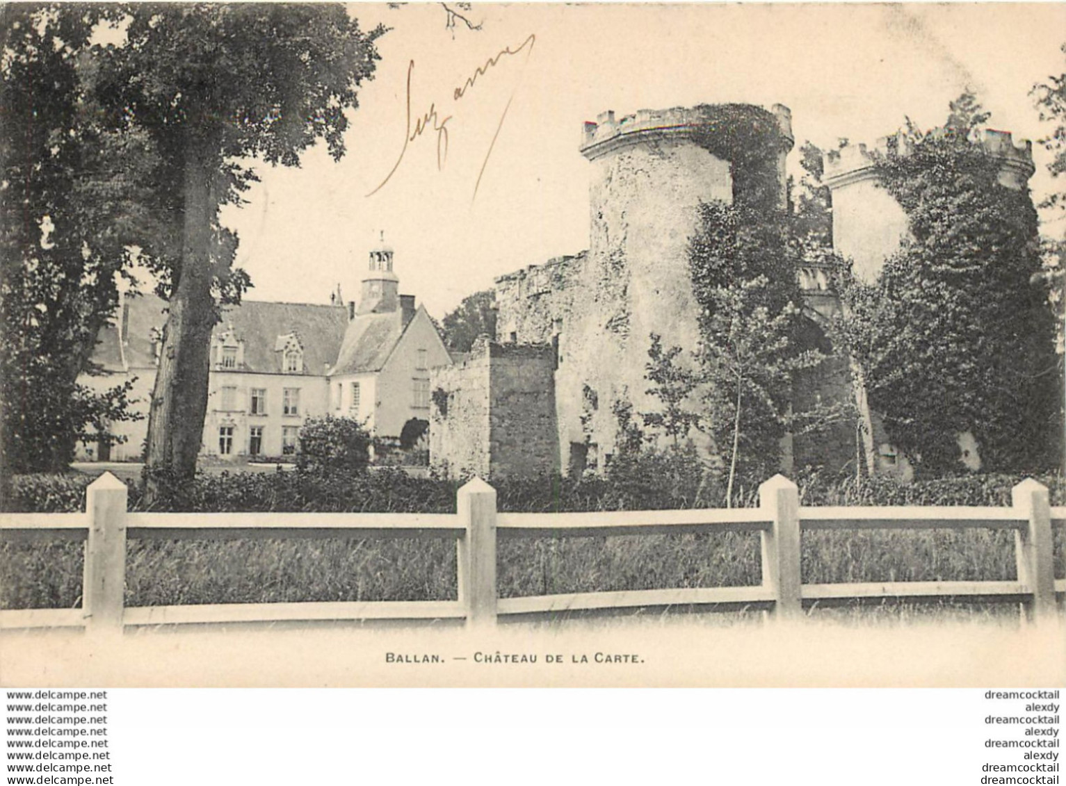 (D) 37 BALLAN. Château De La Carte 1904 - Ballan-Miré