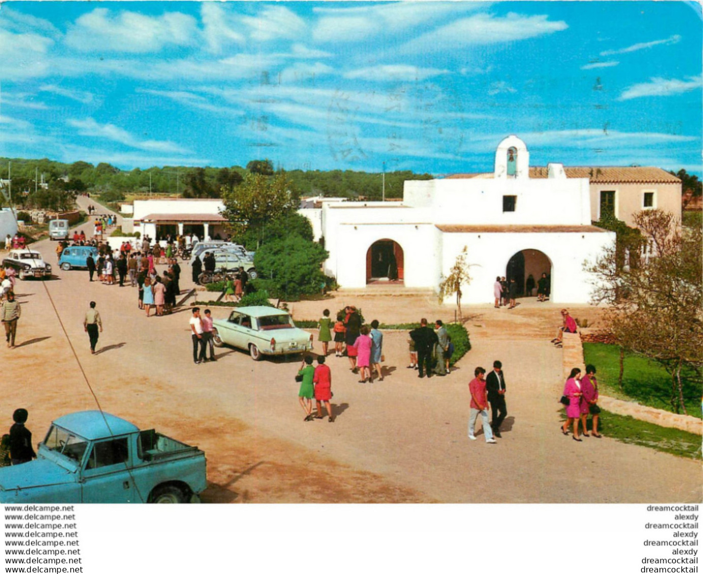 (MI) Photos Cpsm Grands Formats FORMENTERA. Iglesia Del Pilar (timbre Arraché). - Formentera