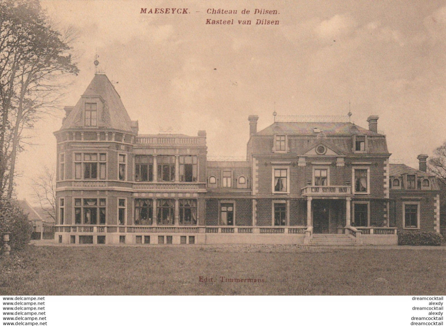 (GA) MAESEYCK MAASEIK. Château De Dilsen 1914 (état Impeccable Mais Timbre Manquant)... - Maaseik