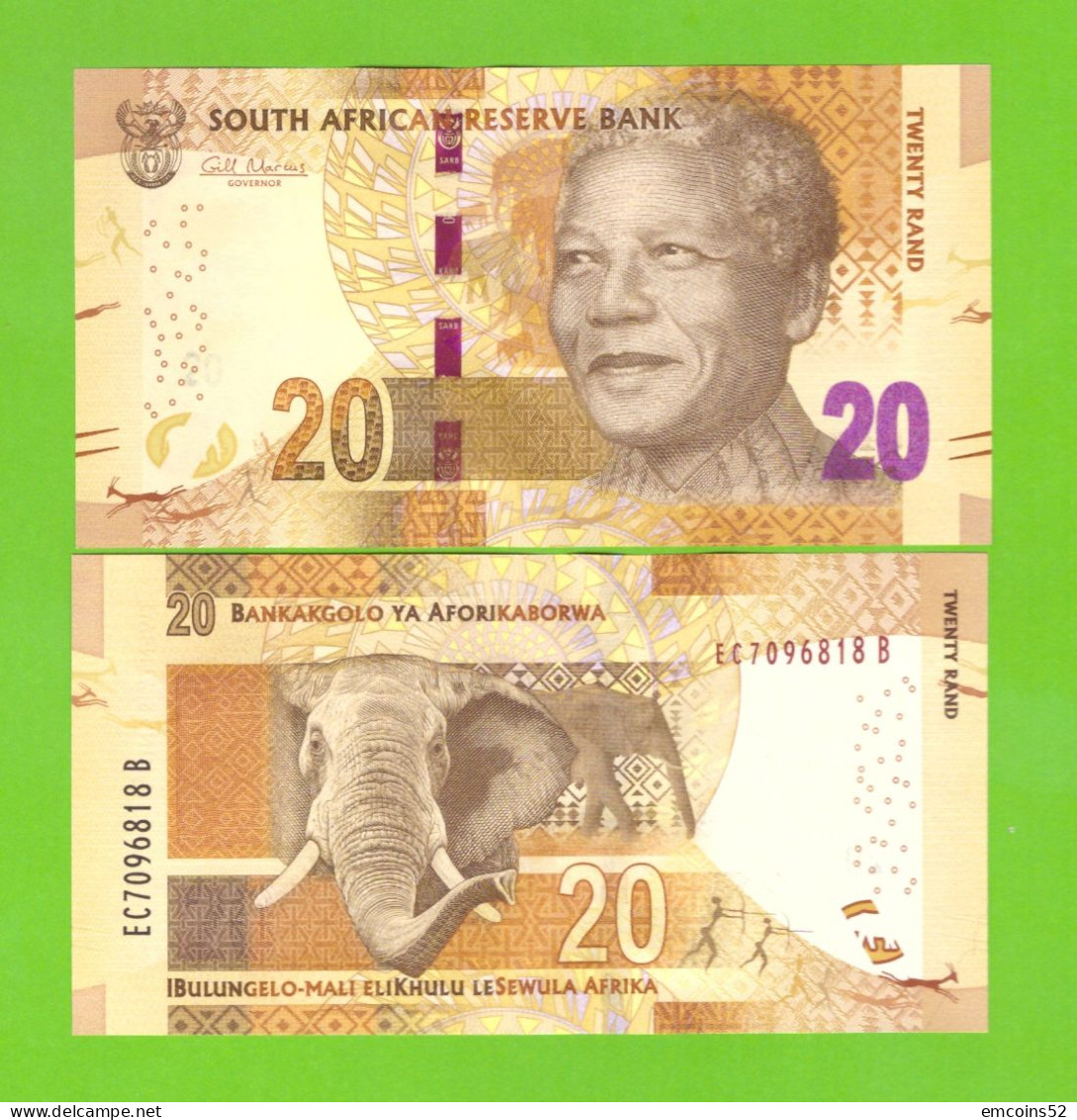 SOUTH AFRICA 20 RAND ND/2013/2016 P-139(1) UNC - Suráfrica