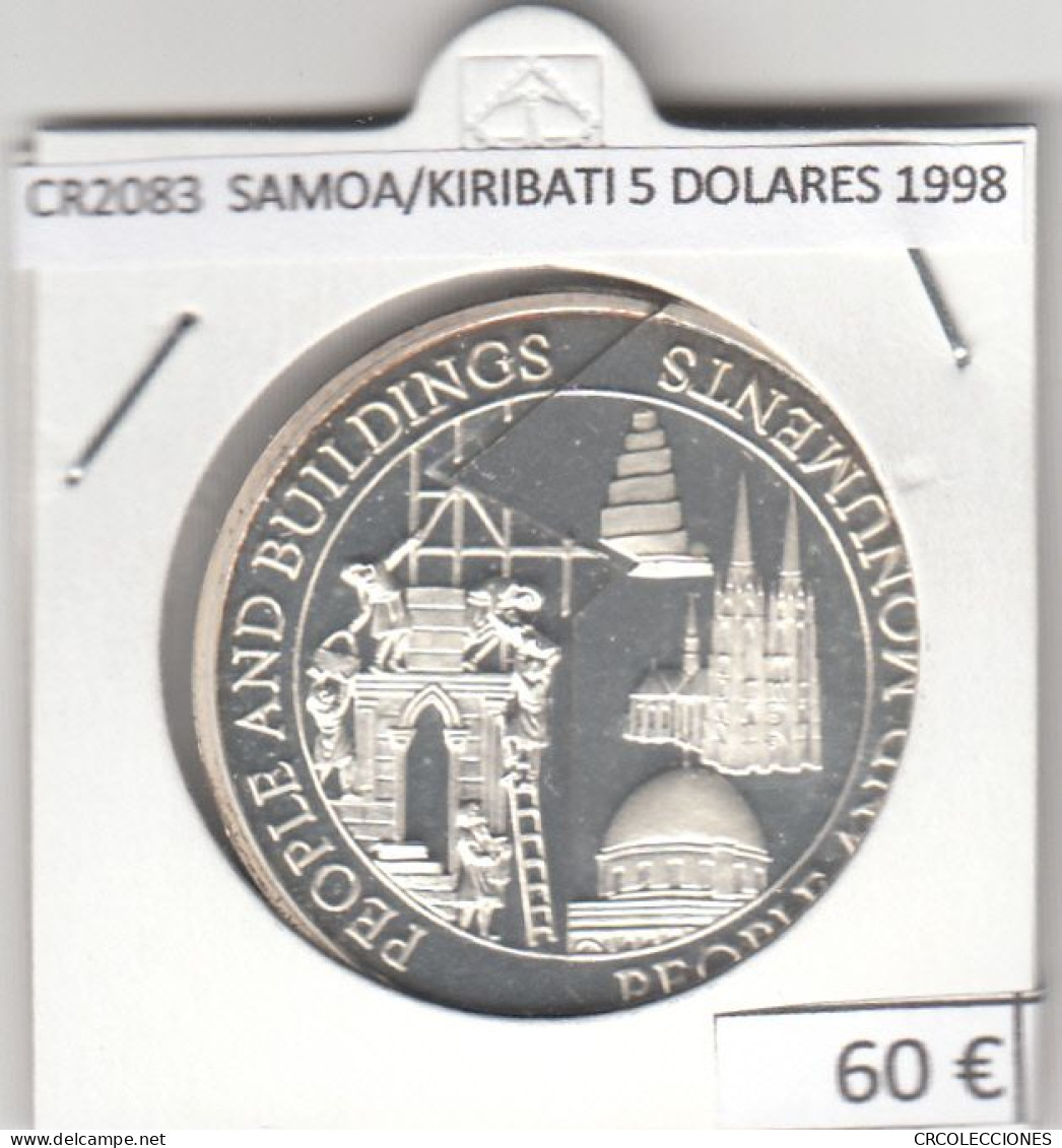 CR2083 MONEDA SAMOA KIRIBATI 5 DOLARES 1998 PLATA - Kiribati