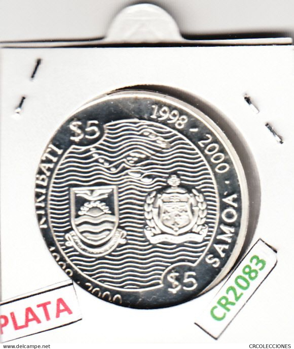 CR2083 MONEDA SAMOA KIRIBATI 5 DOLARES 1998 PLATA - Kiribati