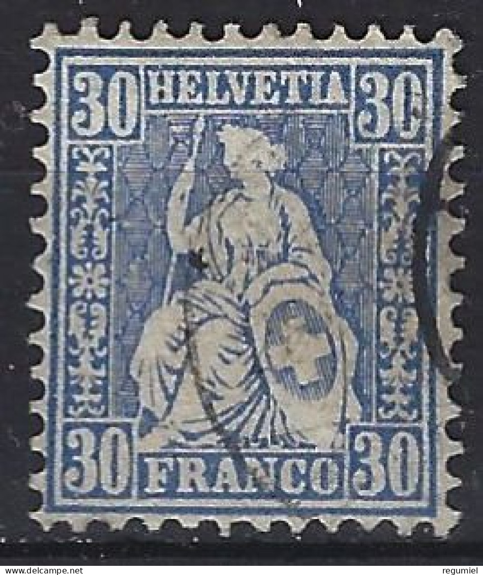 Suiza U   46 (o) Usado. 1867. Fil. A - 1843-1852 Correos Federales Y Cantonales