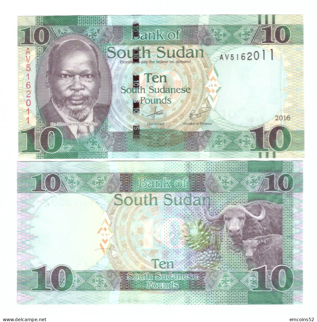 SOUTH SUDAN 10 POUND 2016 P-12b UNC - Sudan Del Sud