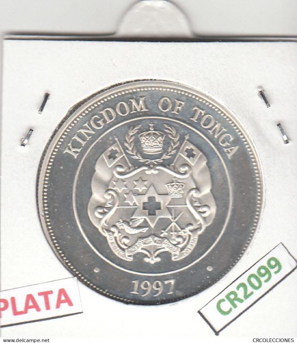 CR2099 MONEDA TONGA 2 PA'ANGA 1997 PLATA - Tonga