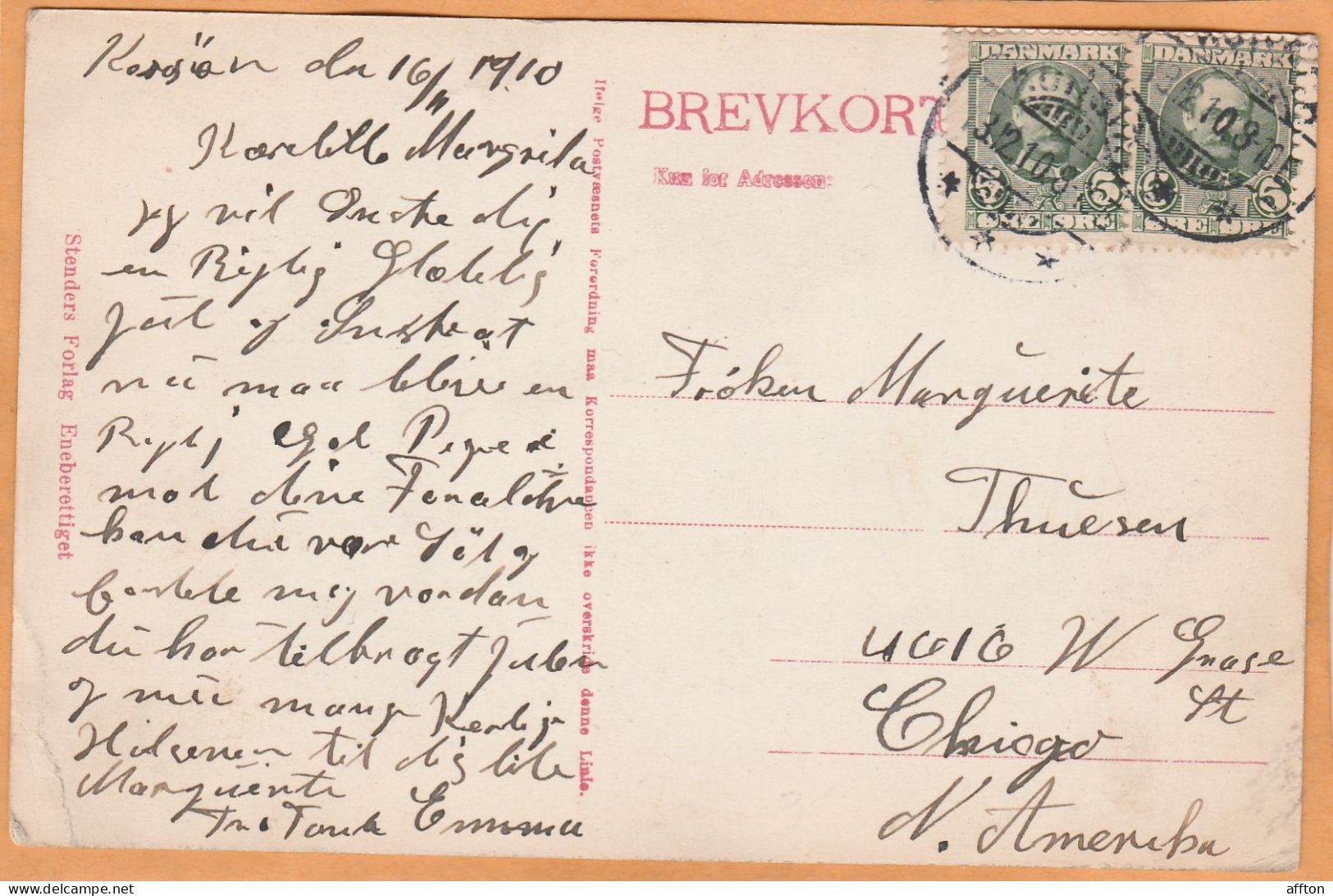 Denmark Old Postcard Mailed - Briefe U. Dokumente